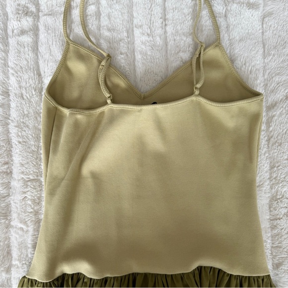 🌿|NWT| Anthropologie Maeve Ribbed Poplin Twofer Midi Dress - Picture 8 of 12